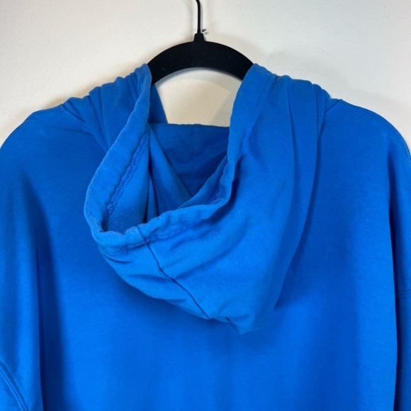 Champion Men's Quarter Zip Hoodie Sweatshirt Blue Pockets Embroidered Logo Large - Picture 10 of 14